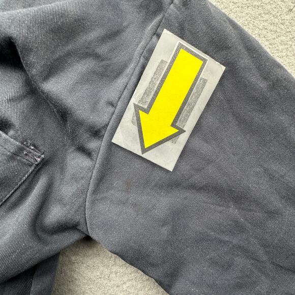 Vintage Madewell Mechanic Workwear Quilt Lined Coverall 36-38 x30 Large Gray Red - Picture 10 of 16